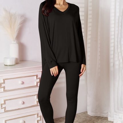 Basic Bae Full Size V-Neck Soft Rayon Long Sleeve Top and Pants Lounge Set - Image 7