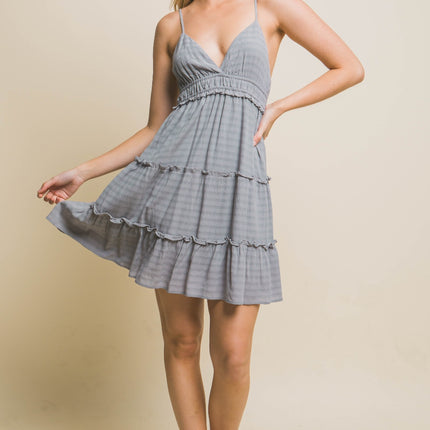 Love Tree Frill V-Neck Cami Dress - Image 3