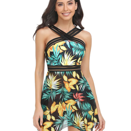 Cutout Printed Two-Piece Swim Set - Image 4
