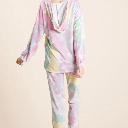 BiBi Tie Dye French Terry Casual Pants - Image 15