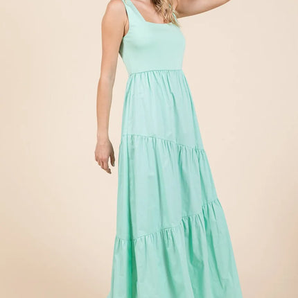 Mittoshop Mix Media Square Neck Maxi Dress - Image 2