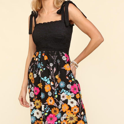 Haptics Smocked Cami Floral Dress - Image 1