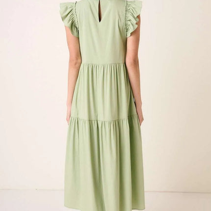 Mittoshop Ruffle Short Sleeve Tiered Maxi Dress - Image 4