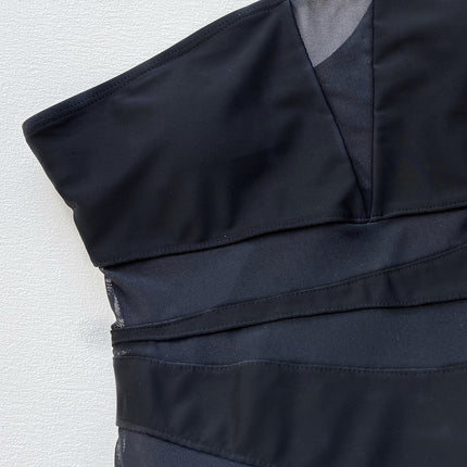 One-Shoulder Sleeveless One-Piece Swimsuit - Image 3