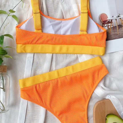 Color Block Scoop Neck Bikini Set - Image 5