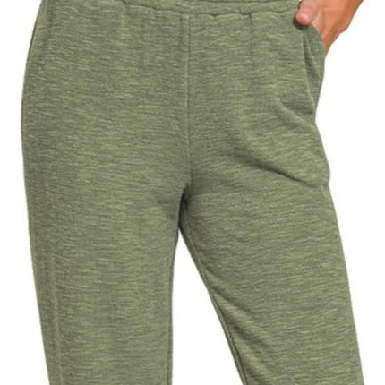 Zenana Cotton Slub Jogger Pants - Image 3