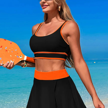 Scoop Neck Top and Skort Swim Set - Image 5