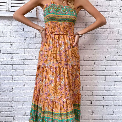 Printed Square Neck Midi Cami Dress - Image 3