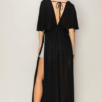 HYFVE Tie Back Maxi Split Cover Up Dress - Image 2