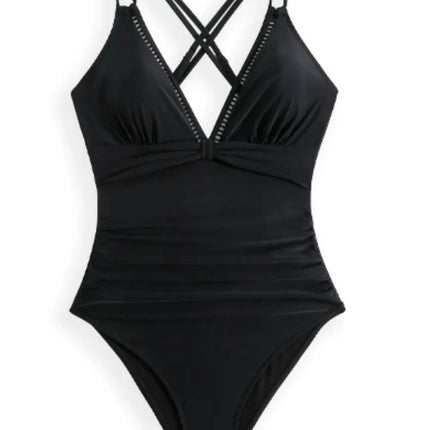 Double Spaghetti Strap One-Piece Swimwear - Image 12