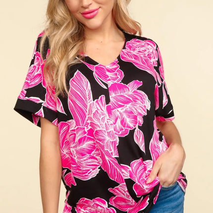 Haptics Floral Drop Shoulder T-Shirt - Image 4