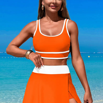 Scoop Neck Top and Skort Swim Set - Image 14
