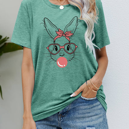 Easter Bunny Graphic Round Neck T-Shirt - Image 16