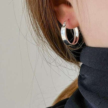 Gold-Plated Brass Huggie Earrings - Image 6