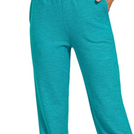 Zenana Cotton Slub Jogger Pants - Image 3