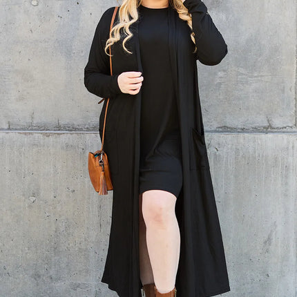 Basic Bae Full Size Open Front Long Sleeve Cover Up - Image 13