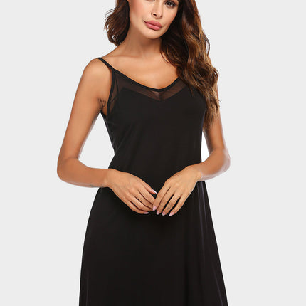 Scoop Neck Spaghetti Strap Lounge Dress - Image 11