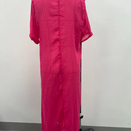 Full Size V-Neck Short Sleeve Midi Dress Plus Size - Image 15