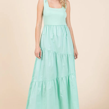 Mittoshop Mix Media Square Neck Maxi Dress - Image 3