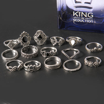 15 Piece Alloy Vintage Ring Set - Image 3