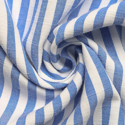 Striped Half Sleeve Mini Shirt Dress - Image 9