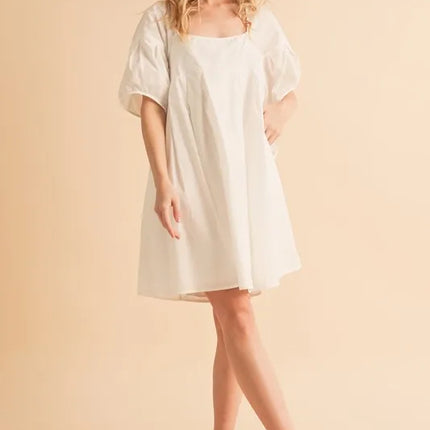 Aemi + Co Square Neck Babydoll Dress with Pockets - Image 3