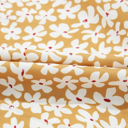 Floral Short Sleeve Surplice Frilly Tiered Mini Dress - Image 12