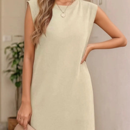 Full Size Slit Round Neck Sleeveless Maxi Tank Dress Plus Size - Image 14