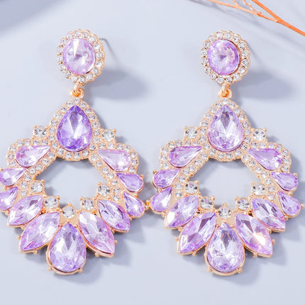 Alloy Rhinestone Dangle Earrings - Image 2