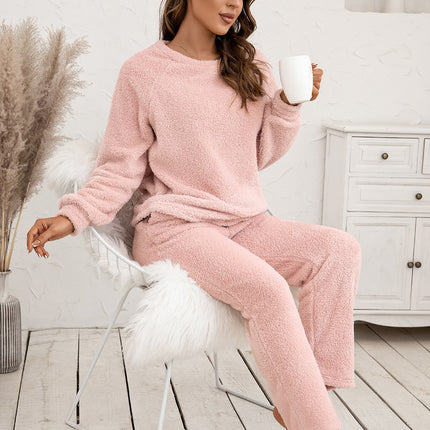 Ivy Lane Teddy Long Sleeve Top and Pants Lounge Set - Image 3