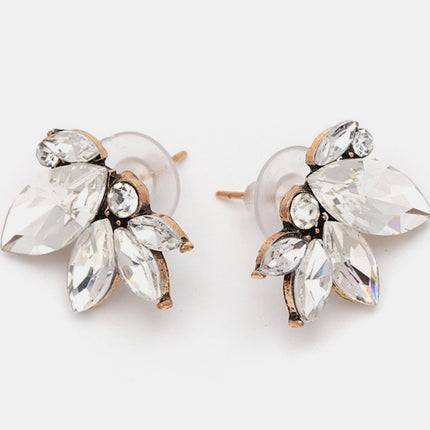 Alloy Rhinestone Flower Stud Earrings - Image 7
