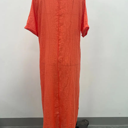 Full Size V-Neck Short Sleeve Midi Dress Plus Size - Image 10