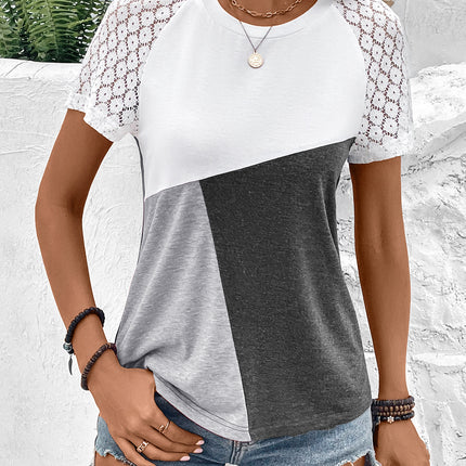 Ivy Lane Color Block Raglan Sleeve Round Neck Tee - Image 4