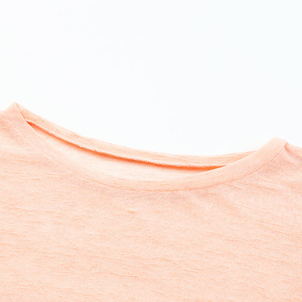 Round Neck Short Sleeve Sheer Cover-Up - Image 5