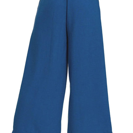 Zenana Woven Crepe Elastic Band Waist Cropped Pants - Image 2