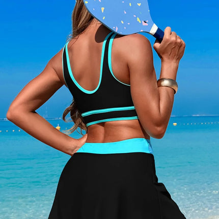 Scoop Neck Top and Skort Swim Set - Image 9