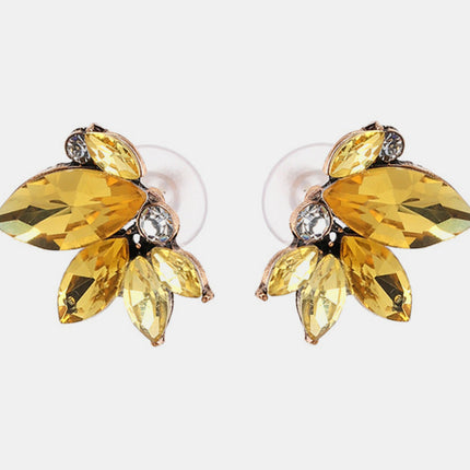 Alloy Rhinestone Flower Stud Earrings - Image 4