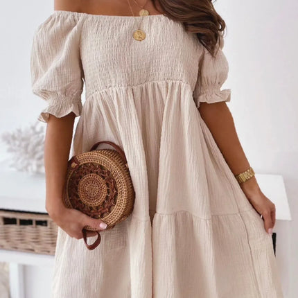 Smocked Off-Shoulder Mini Dress - Image 7