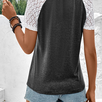 Ivy Lane Color Block Raglan Sleeve Round Neck Tee - Image 15