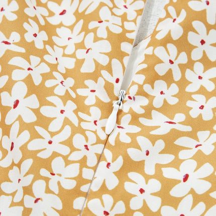 Floral Short Sleeve Surplice Frilly Tiered Mini Dress - Image 11