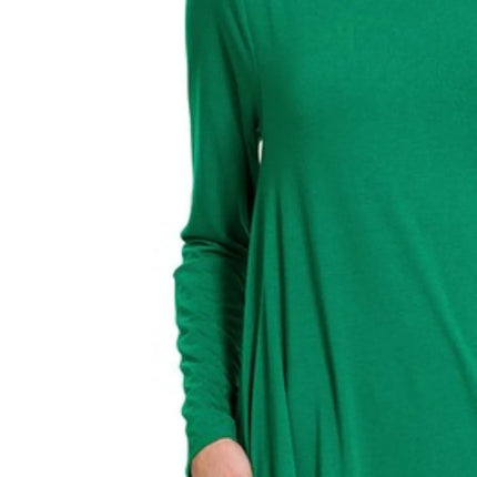 Zenana Long Sleeve Flare Dress With Pockets - Image 3