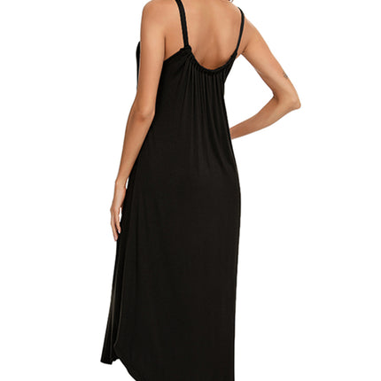 V-Neck Midi Lounge Dress - Image 8