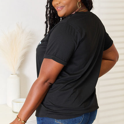 Simply Love Slogan Graphic Cuffed Sleeve T-Shirt - Image 6