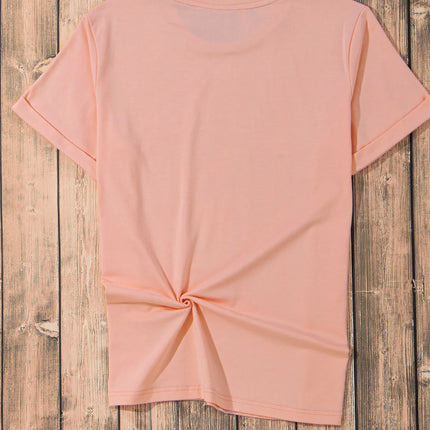 Heart Round Neck Short Sleeve T-Shirt - Image 5