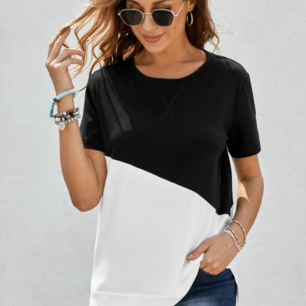 Two-Tone Round Neck Tee - Image 3