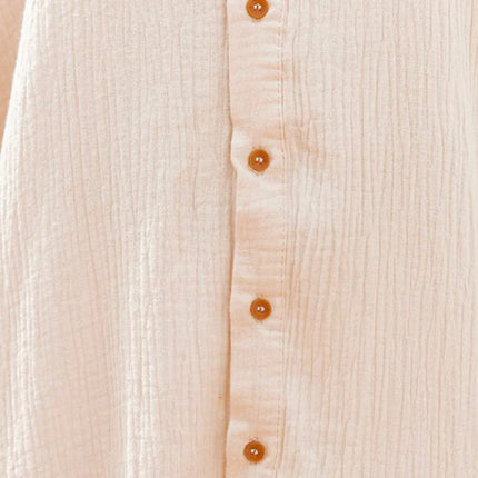 Button Down Short Sleeve Midi Shirt Dress - Image 17