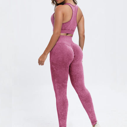 Scoop Neck Wide Strap Top and Pants Active Set - Image 16