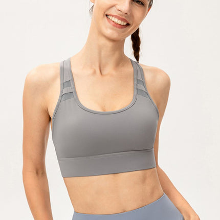 Scoop Neck Long Sports Bra - Image 1