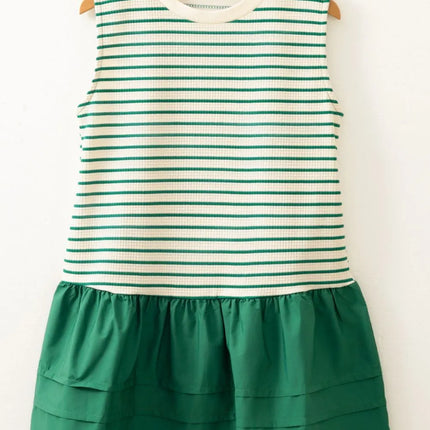 Stripe Woven Sleeveless Mini Dress - Image 7