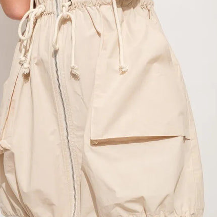 And The Why Short Sleeve String Details Hooded Mini Dress - Image 9